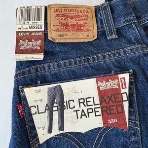 NWT- Y2K Levis 550 High Classic Relaxed Tapered 550 Size 10 Medium Misses